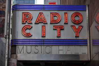 Radio City Music Hall, New York: Marquee Closeup on 50th St