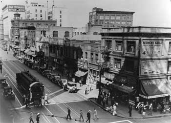 1920s view of Main St looking north (the Regent is just south of the Canadian Office Building), courtesy Los Angeles Public Library (JPG)