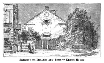The second theatre to be built on the site, opened in 1765 and demolished in 1884 (JPG)