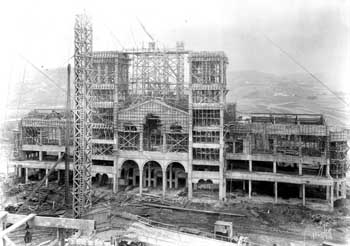 Royce Hall under construction in 1928, courtesy Water and Power Associates (JPG)