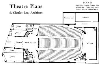 Plan of the Fox Wilshire, as featured in the 28th December 1929 edition of <i>Motion Picture News</i>, courtesy Media History Digital Library (JPG)