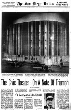 Three-page photo feature as printed in the 10th January 1965 edition of the <i>San Diego Union</i>, as held by the San Diego Public Library (4.2MB PDF)