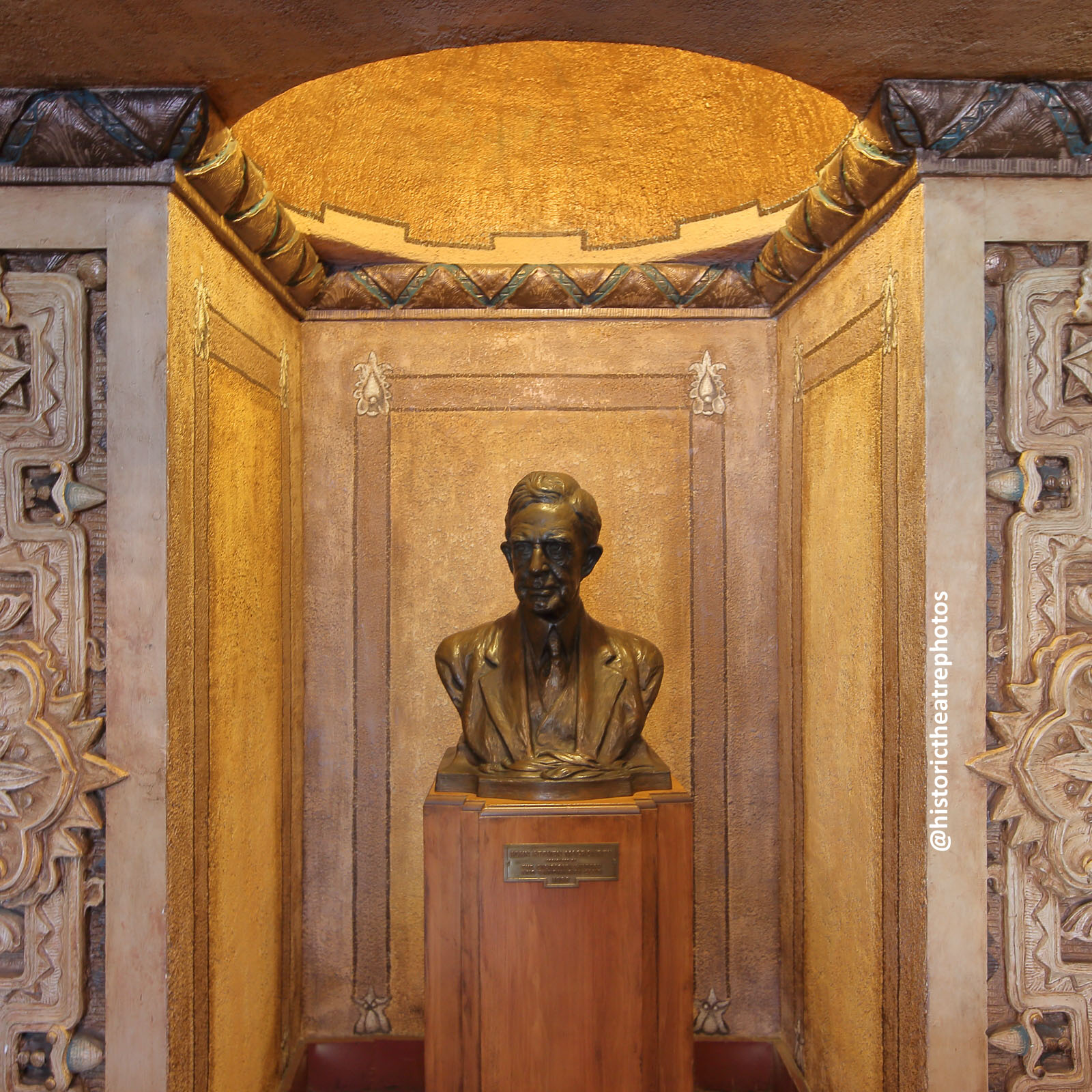 San Gabriel Mission Playhouse: Bust of John McGroarty (Lobby)