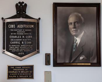 Pasadena Scottish Rite: Cobb Auditorium Dedication Plates