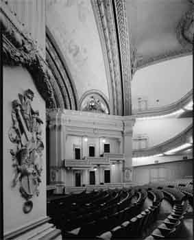 Interior photo of the Spreckels Theatre from the 1966 Historic American Buildings Survey (JPG)