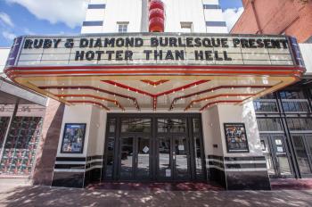 Stateside at the Paramount, Austin: Theatre Entrance and Readerboard