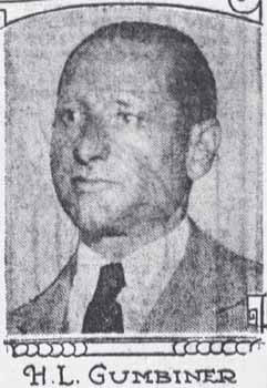 Photo of H.L. Gumbiner, as printed in the 12th October 1927 edition of the <i>Los Angeles Times</i> (JPG)