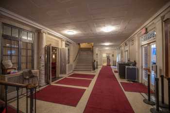 The Town Hall, New York, New York: Lobby from House Left, street entrance on right