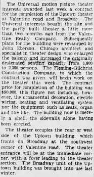 News of the theatre building being purchased by the Universal Pictures group, as printed in the 29th May 1927 edition of <i>The Kansas City Star</i> (100KB PDF)