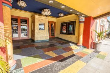 Vista Theatre, Los Feliz, Los Angeles: Greater Metropolitan Area: Entrance with cement handprints and footprints