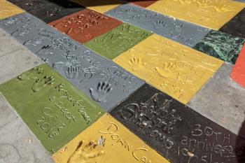 Vista Theatre, Los Feliz, Los Angeles: Greater Metropolitan Area: Handprints and footprints