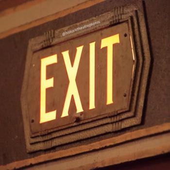 Warner Grand, San Pedro: Exit Sign detail