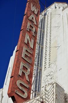 Warner Theatre, Huntington Park: Vertical Sign Closeup