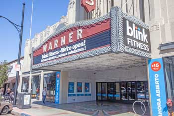 Warner Theatre, Huntington Park: Marquee From Side