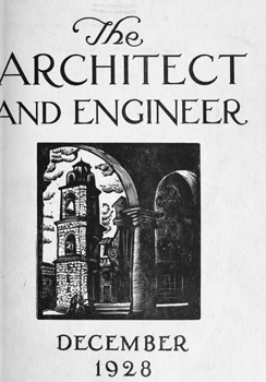 “The Architect and Engineer” (December 1928), held by the San Francisco Public Library and scanned/published online by the Internet Archive (8 pages, 3.4MB PDF)