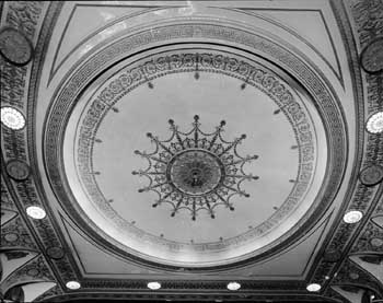 Ceiling photo from the 1990 Historic American Buildings Survey (HABS) held by the Library of Congress (JPG)