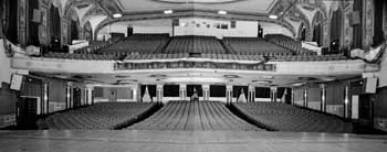 Auditorium from Stage – panoramic stitch of two photos from the 1990 Historic American Buildings Survey (HABS), courtesy Library of Congress (JPG)
