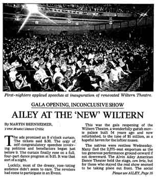 Report on the theatre’s gala reopening in May 1985, as printed in the 3rd May 1985 edition of the <i>Los Angeles Times</i> (2MB PDF)