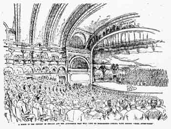 A sketch of the opening night